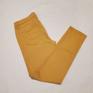 Loft Modern skinny jeans, mustard, size 8